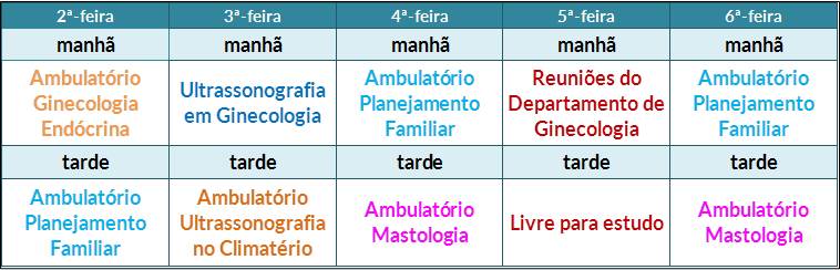 Semana padrão primeiro e segundo ano