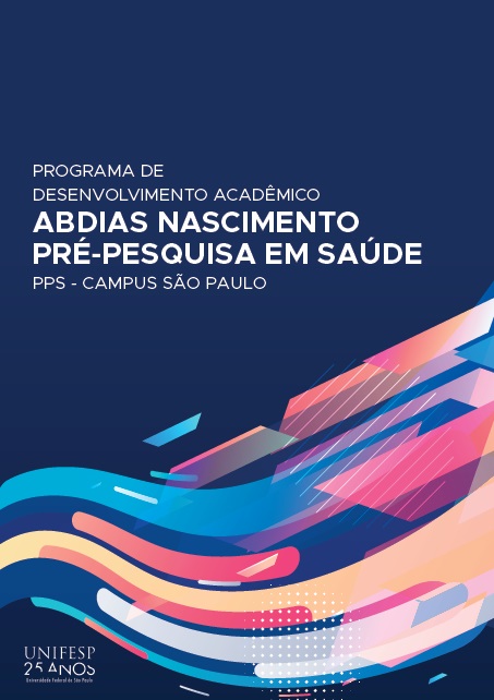 Capa em azul do programa Abdias Nascimento