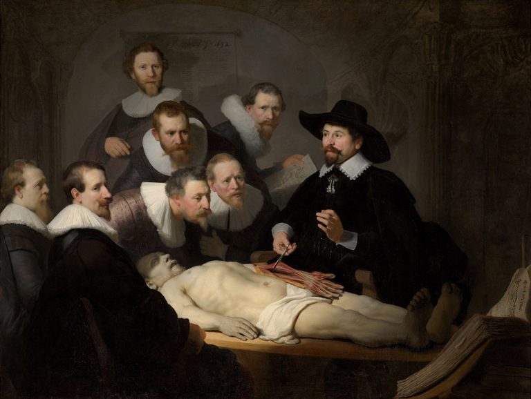 201901 drauzio doacao corpos Rembrandt The Anatomy Lesson of Dr Nicolaes Tulp 1000x753 768x578