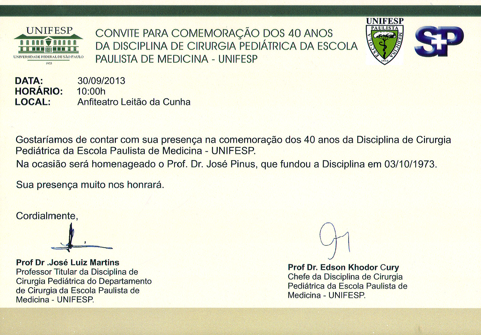 40 anos Cir Pediatrica Prof Jose Pinus