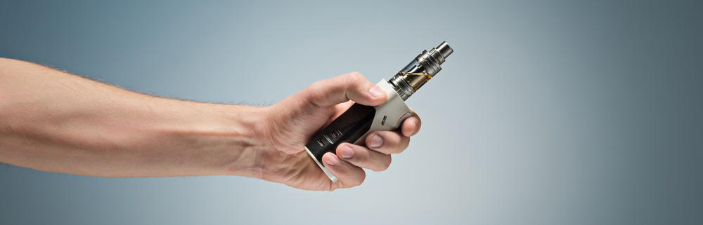 hand holding electronic cigarette