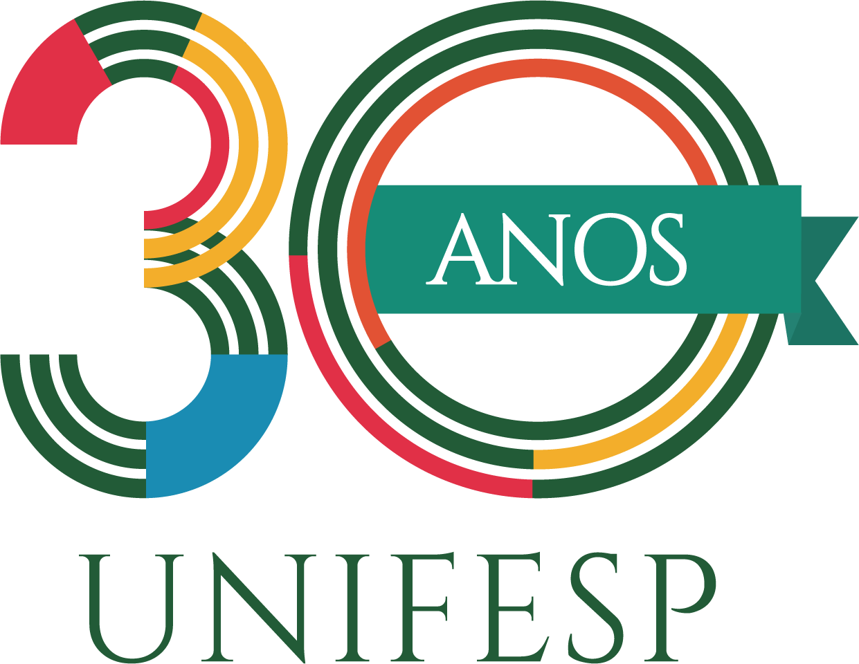 logotipo unifesp 30anos COR